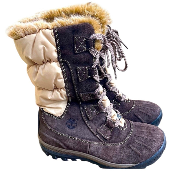Women’s Timberland Snow Rain Boots Lace Up Size 6 - Picture 1 of 5